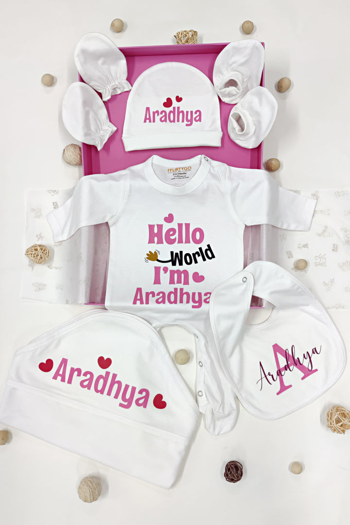 Little Star Debut: Personalized Naming Ceremony Baby Gift Set in Pink