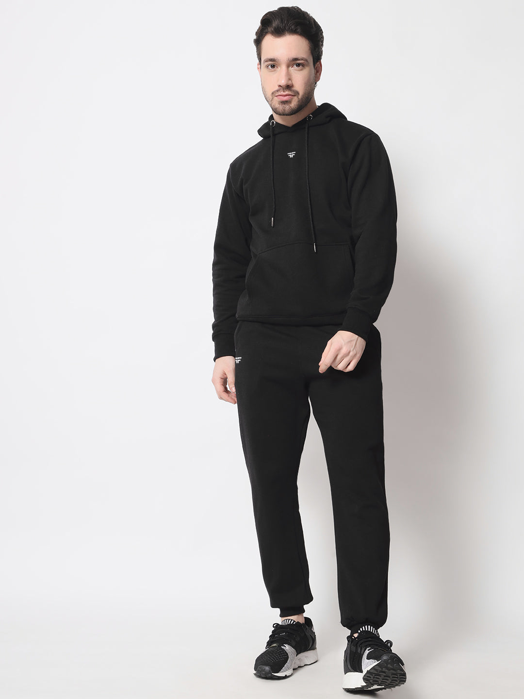 Black Thermal Co-ord Set (Hoodie and Jogger Combo)