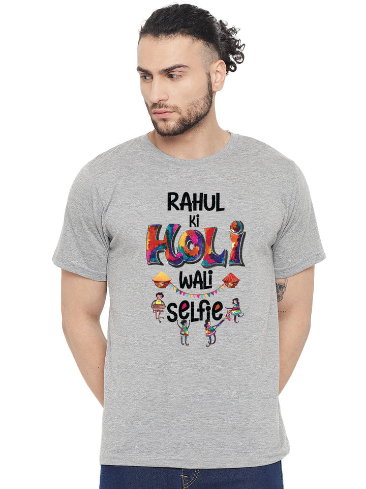 Holi Wali Selfie Men's Tshirt w/ Custom Name