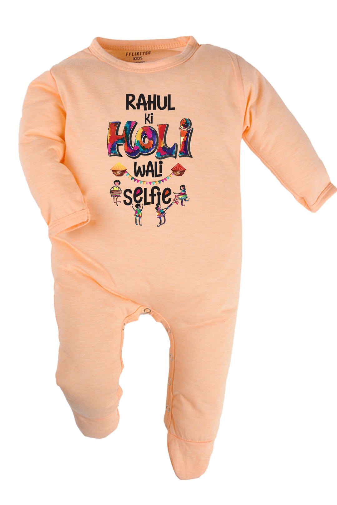 Holi Wali Selfie Baby Romper | Onesies w/ Custom Name