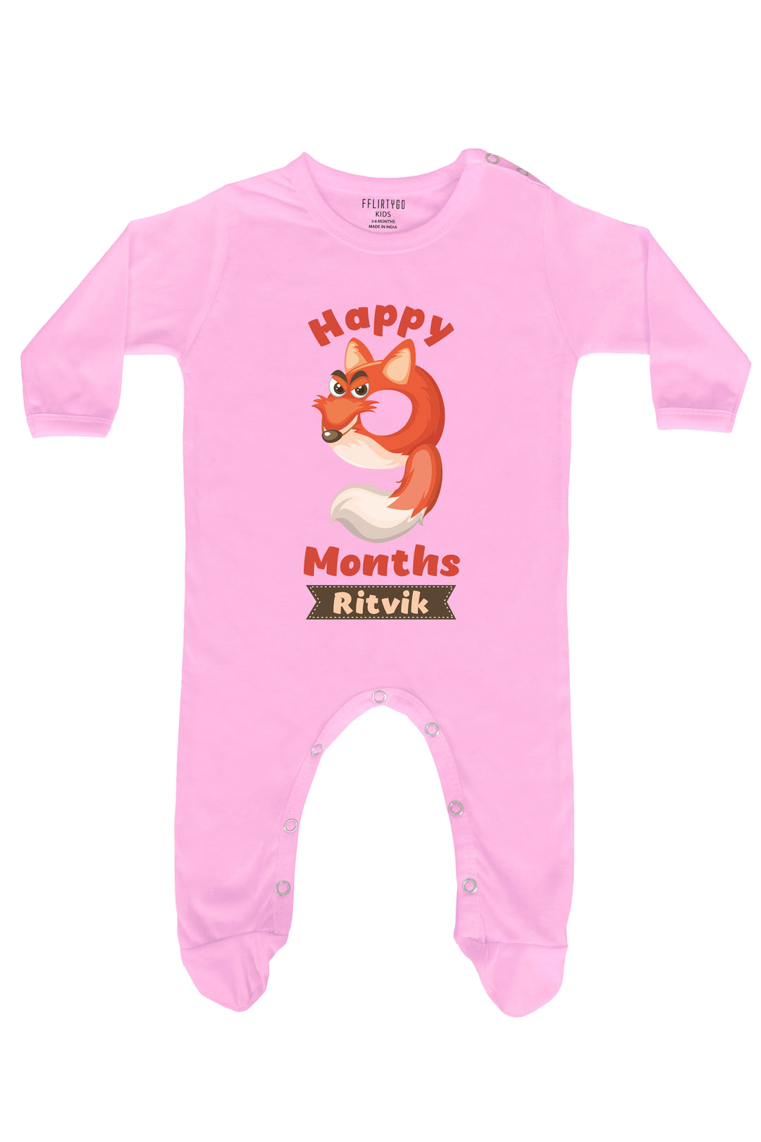 Nine Month Milestone Baby Romper | Onesies w/ Custom Name