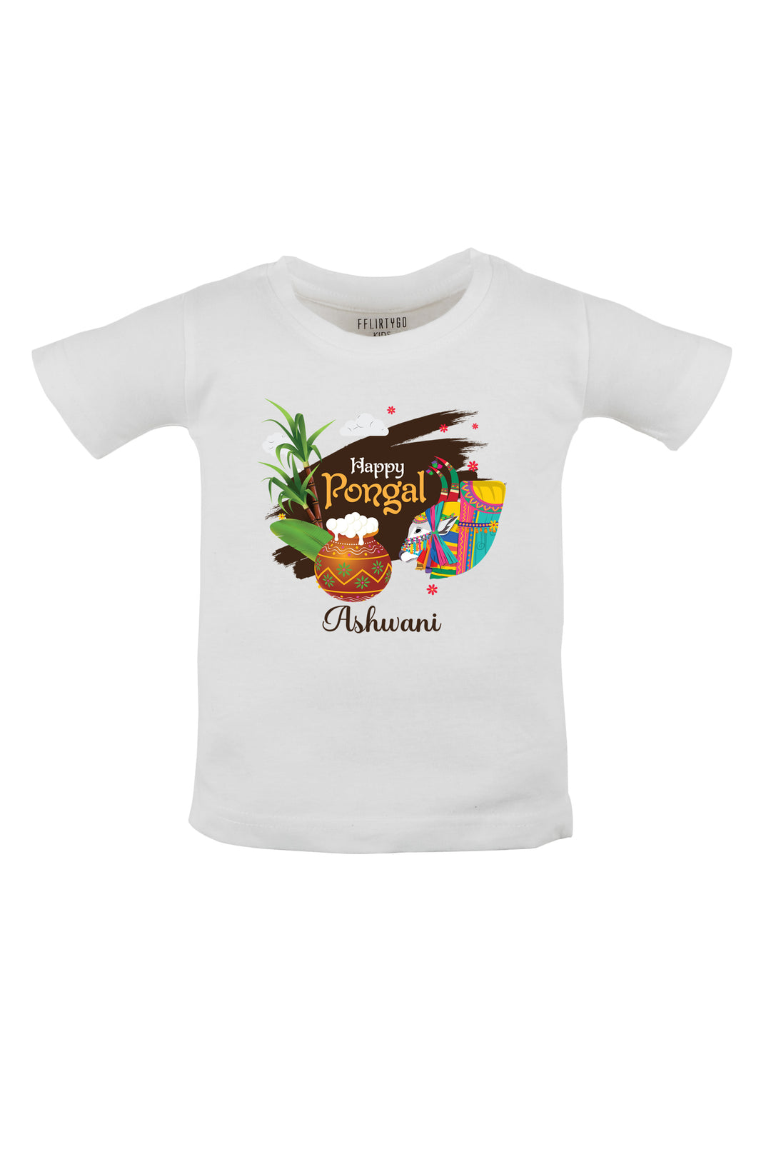 Happy pongal Mattu Kids T Shirt w/Custom Name