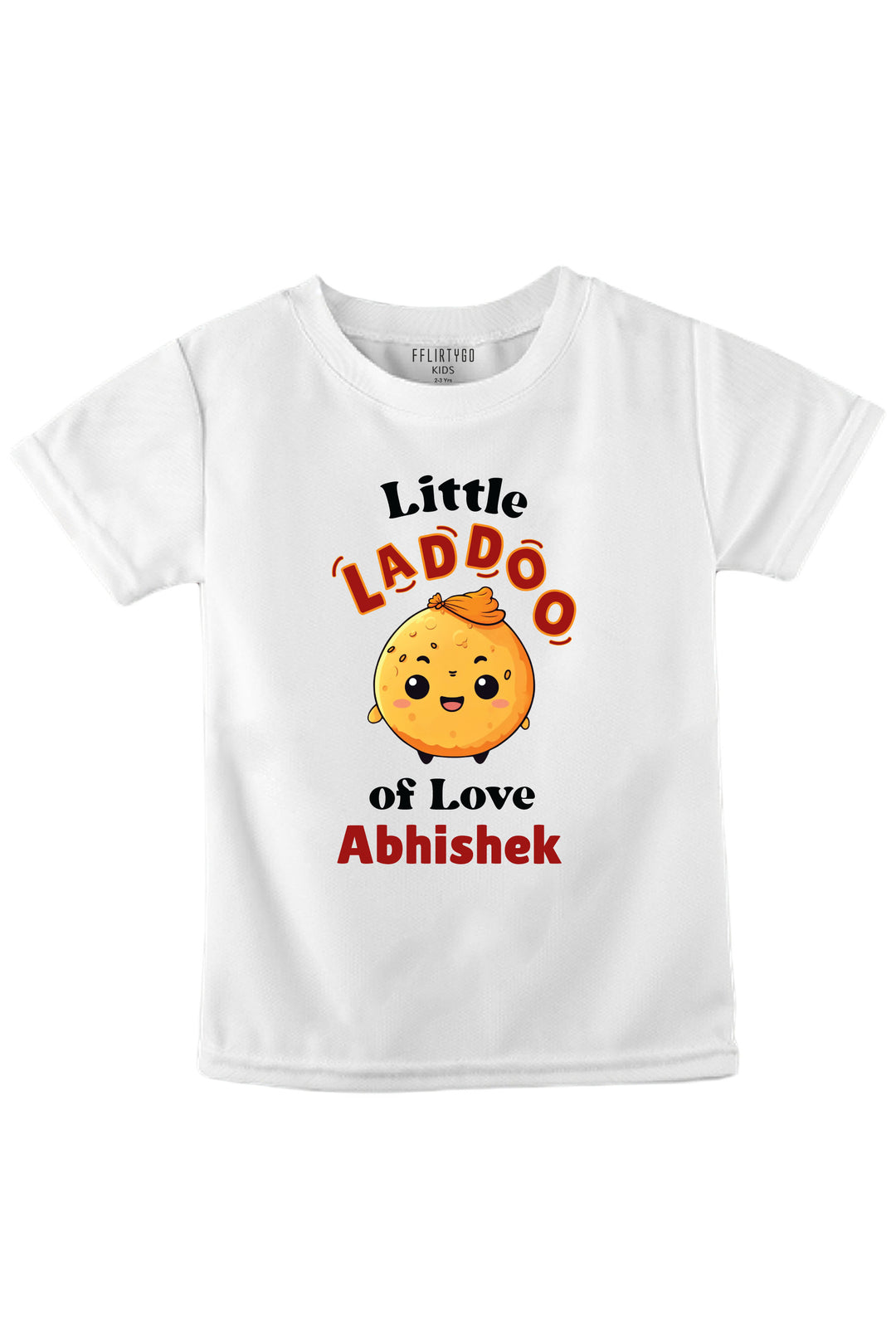 Little Laddoo Of Love Kids T Shirt w/ Custom Name