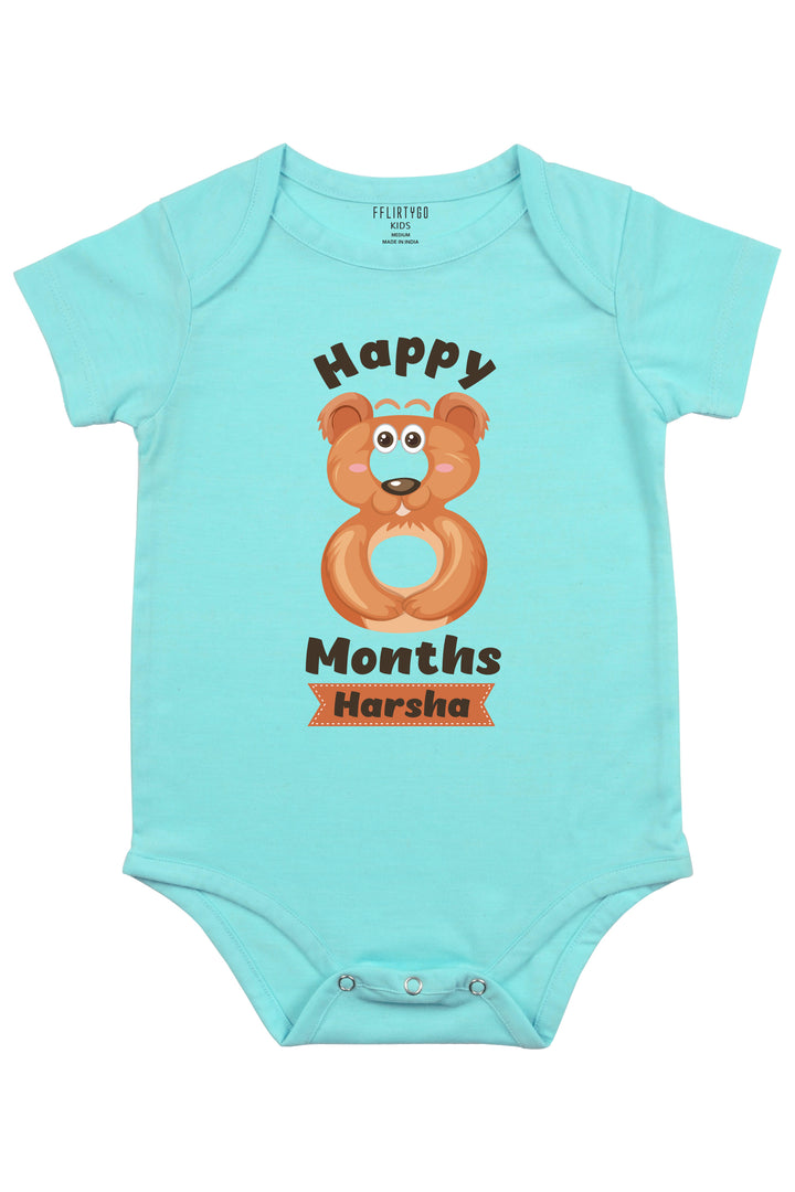 Eight Month Milestone Baby Romper | Onesies w/ Custom Name