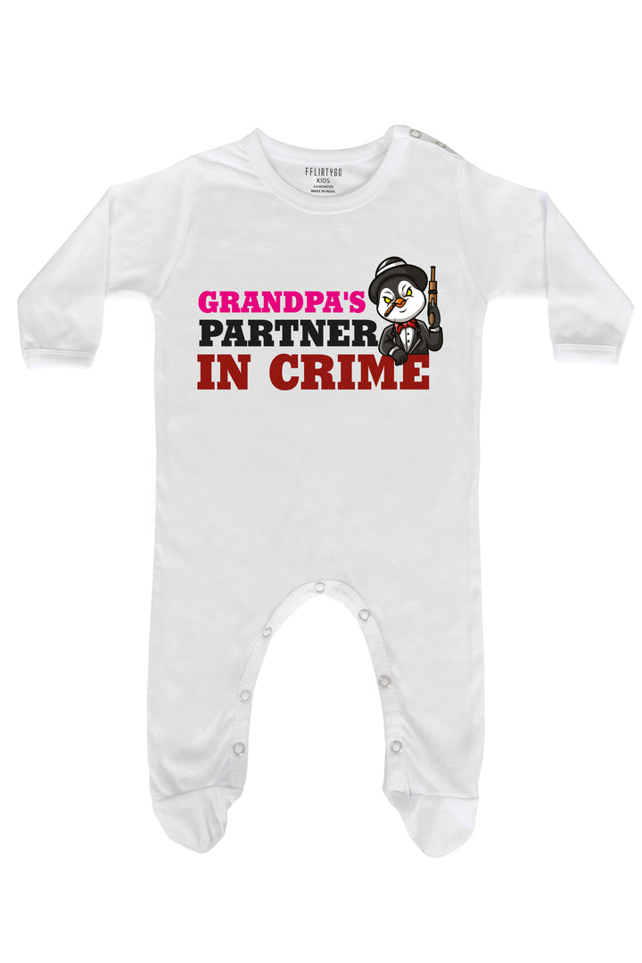 Grandpa's Partner In Crime Baby Romper | Onesies