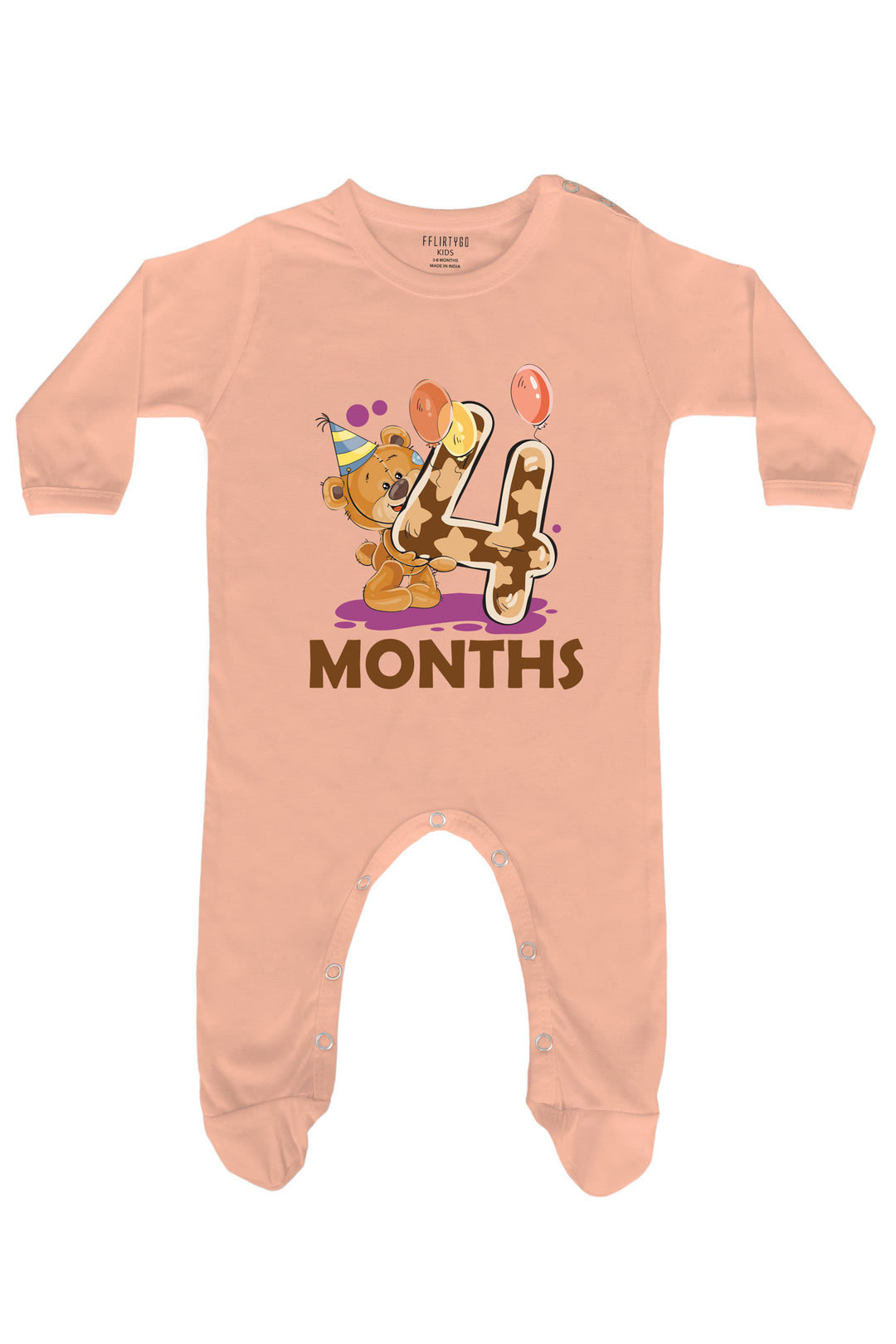 Four Months Milestone Baby Romper | Onesies