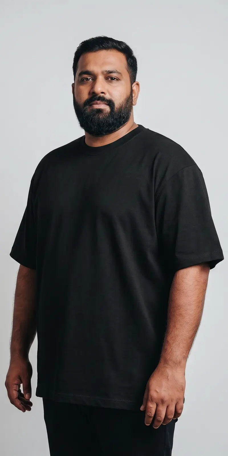 Drafted per size, with the shoulder seam landing on the shoulder