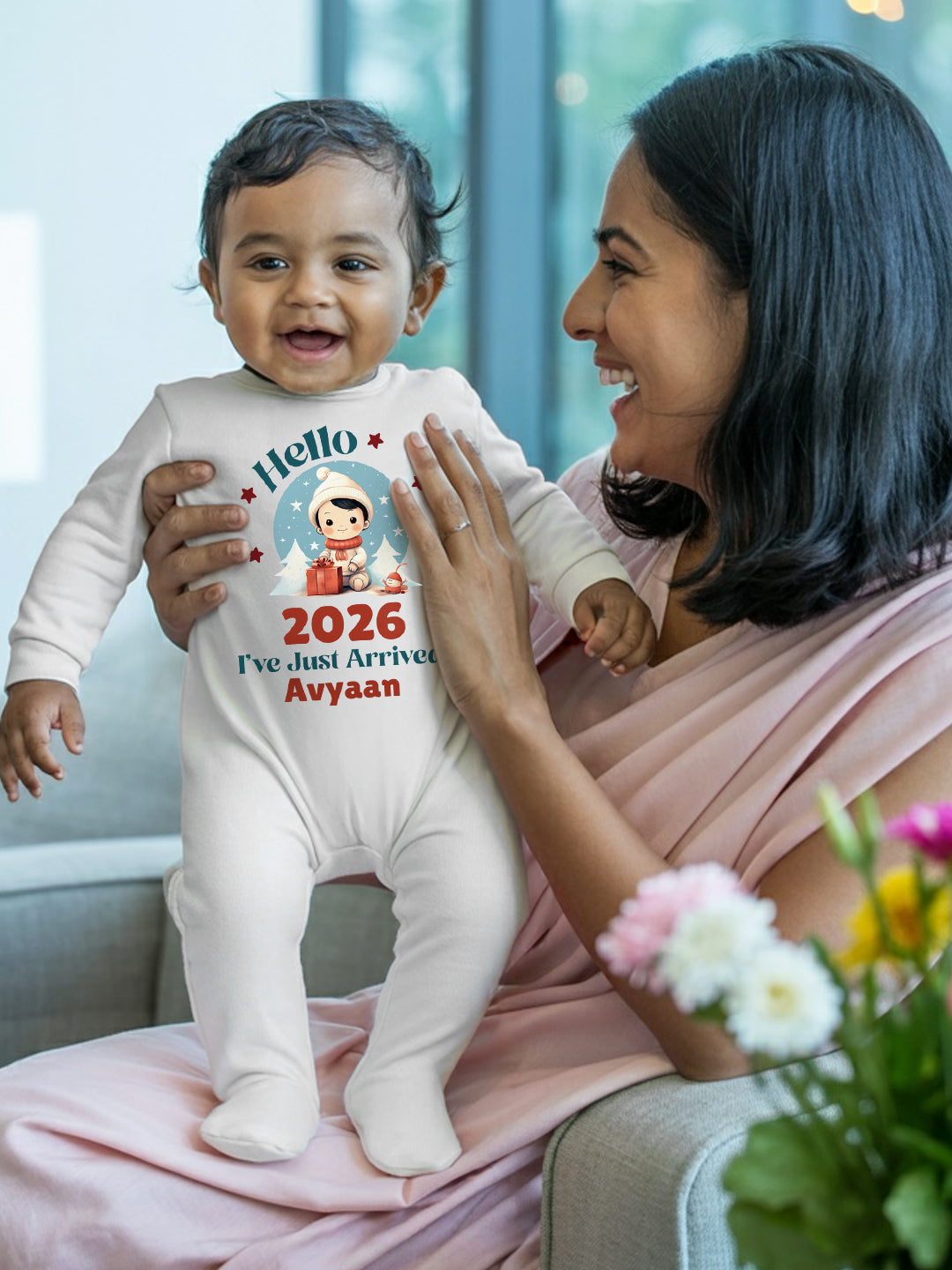 Hello 2026, I Have Just Arrived Baby Romper | Onesies w/ Custom Name