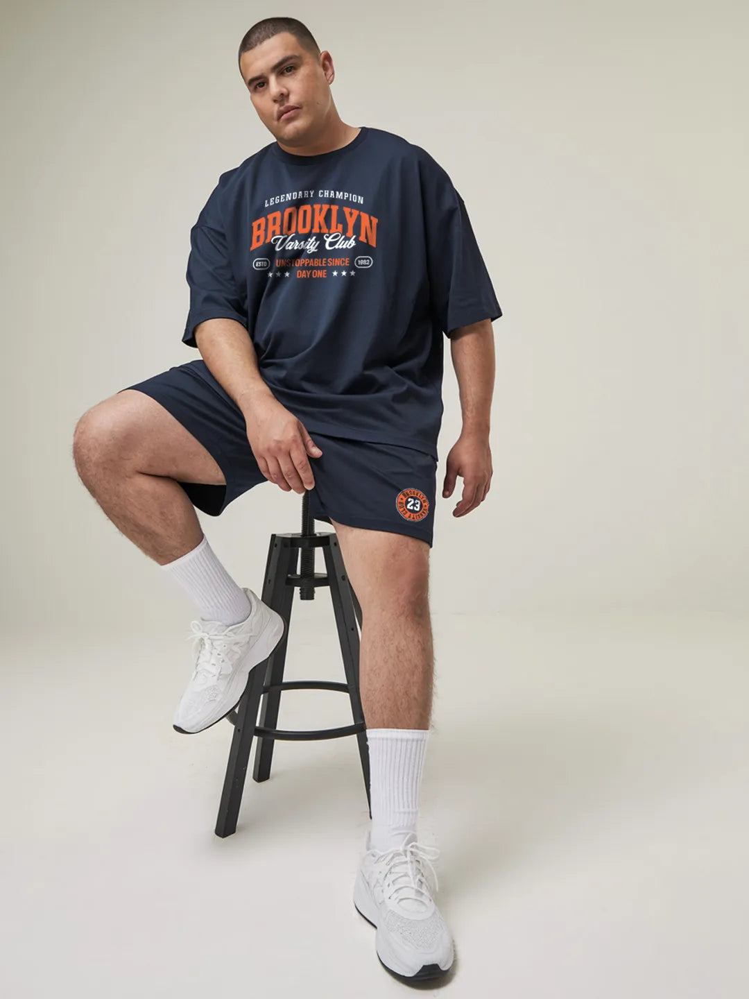 Brooklyn Cotton Mens T Shirt and Shorts Combo Set