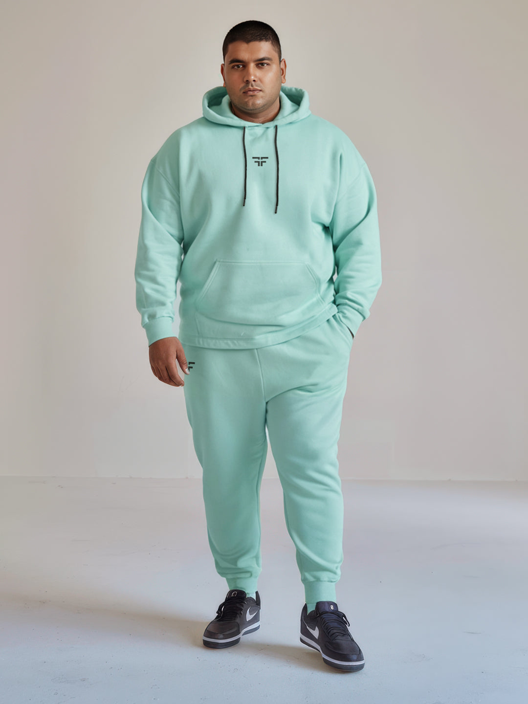 || MINT GREEN THERMAL CO-ORD SET (HOODIE AND JOGGER COMBO) ||