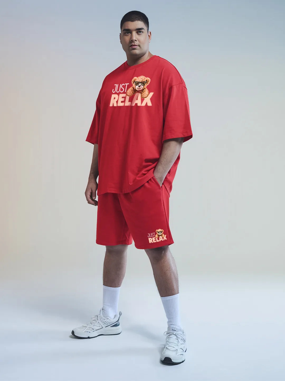 Just Relax Cotton Mens T Shirt and Shorts Combo Set