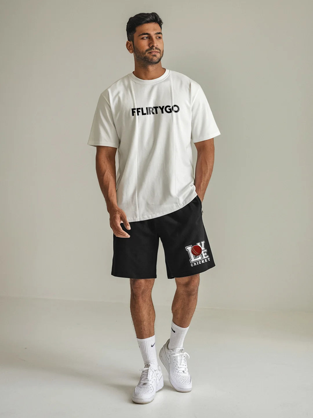 Love Cricket Cotton Mens Shorts