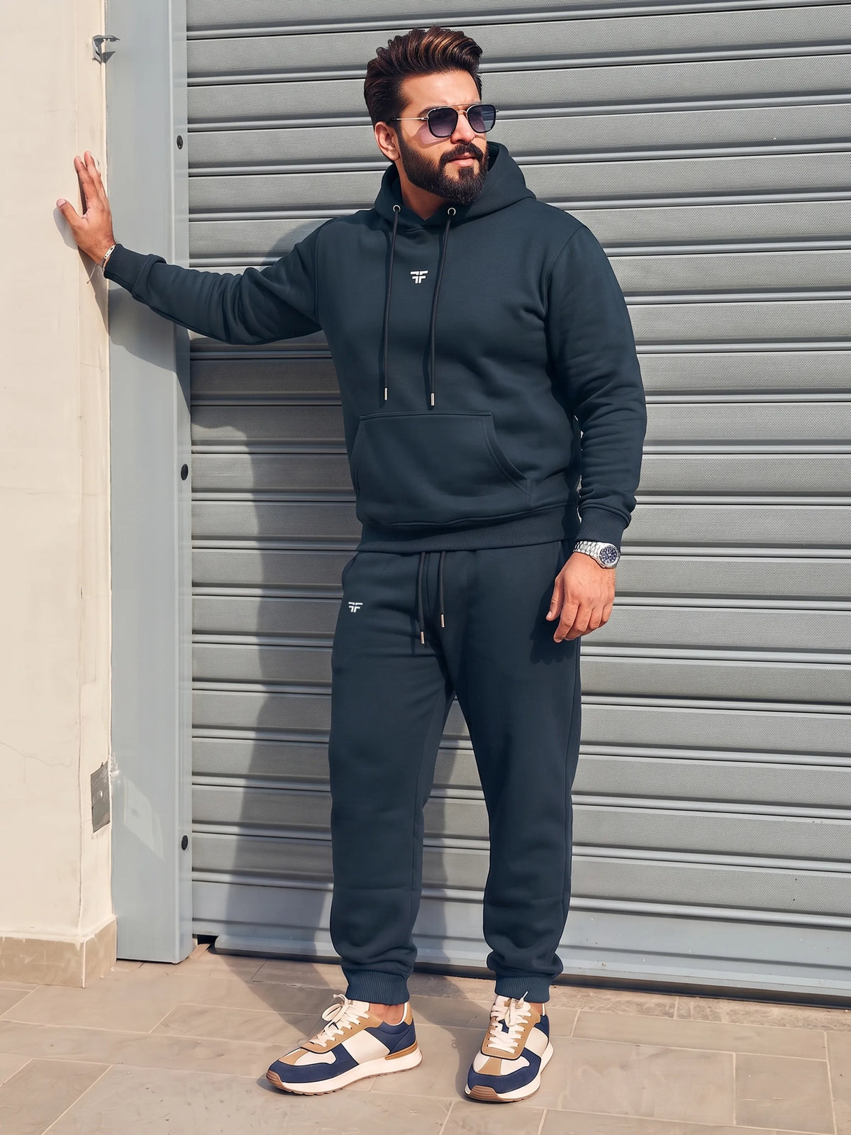 || NAVY THERMAL CO-ORD SET (HOODIE AND JOGGER COMBO) ||