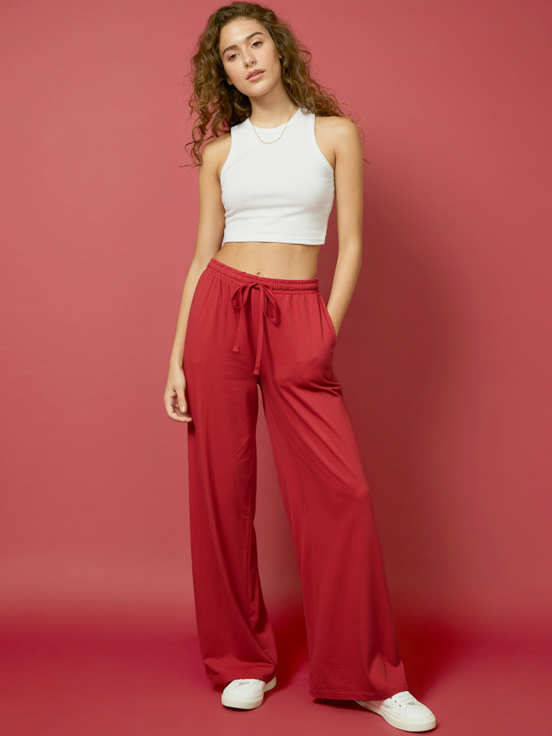 Red Flared PJ Pants