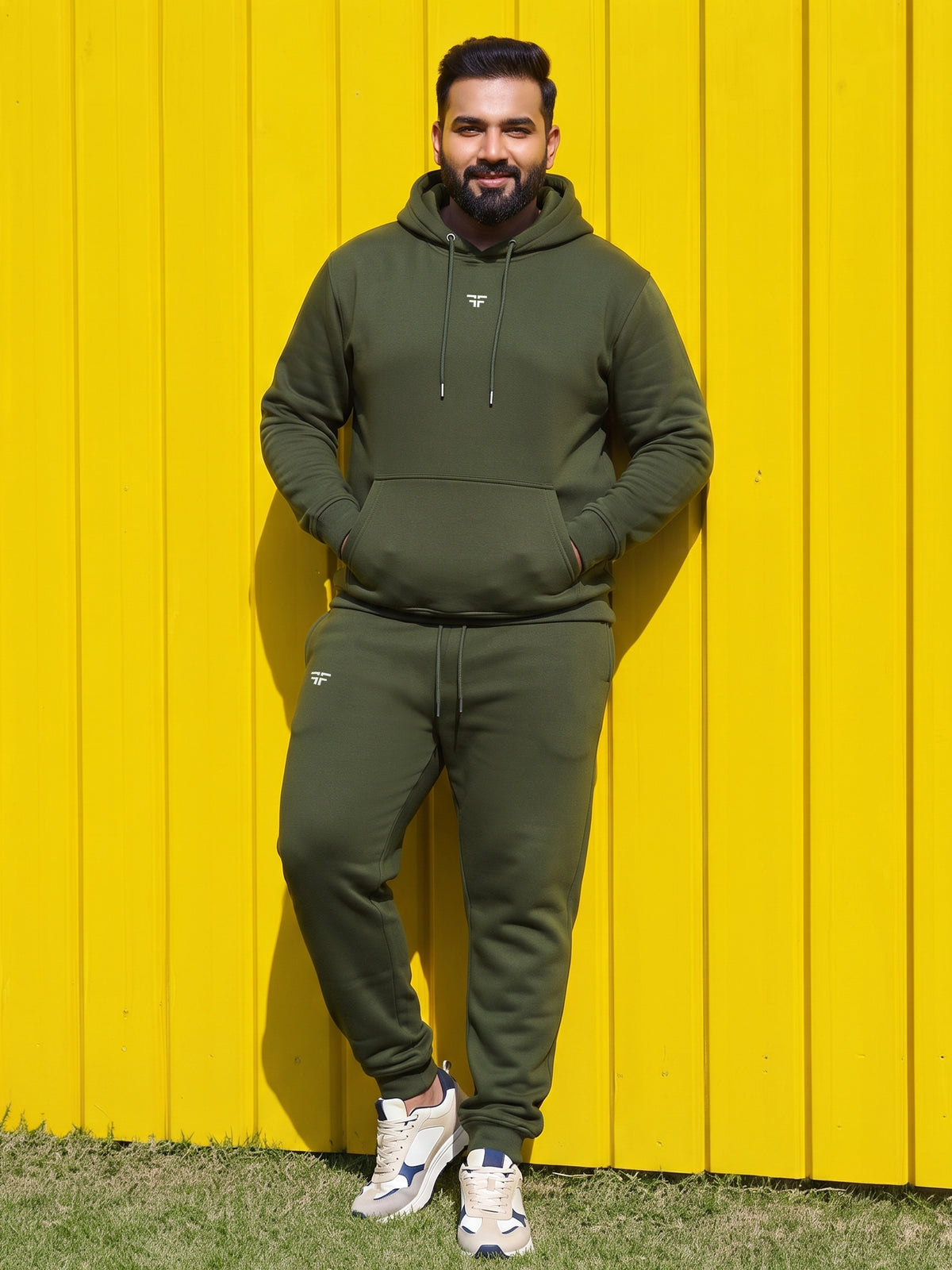 || GREEN THERMAL CO-ORD SET (HOODIE AND JOGGER COMBO) ||