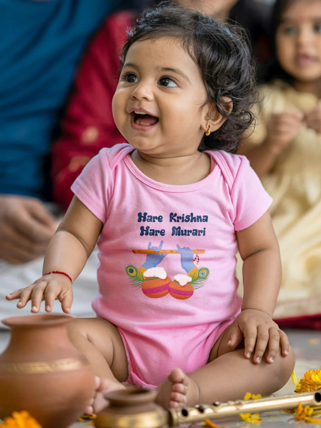 Hare Krishna Hare Murari Baby Romper | Onesies