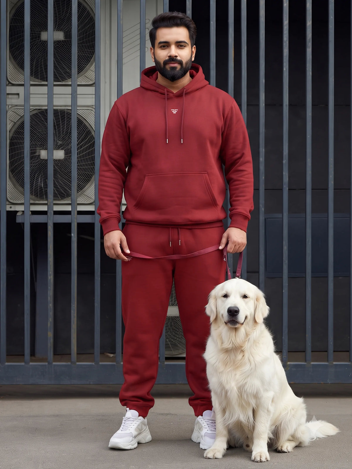 || RED THERMAL CO-ORD SET (HOODIE AND JOGGER COMBO) ||