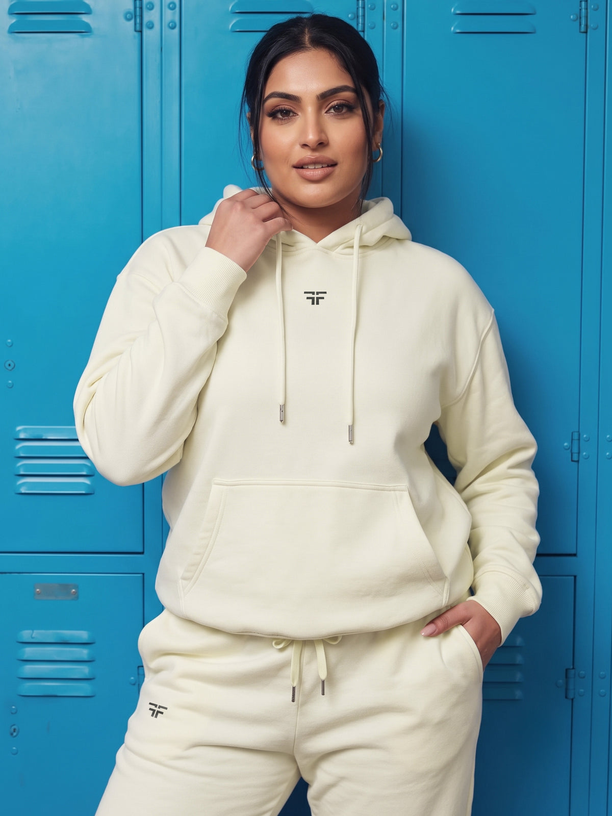Cream Thermal Co-ord Set (Hoodie and Jogger Combo)