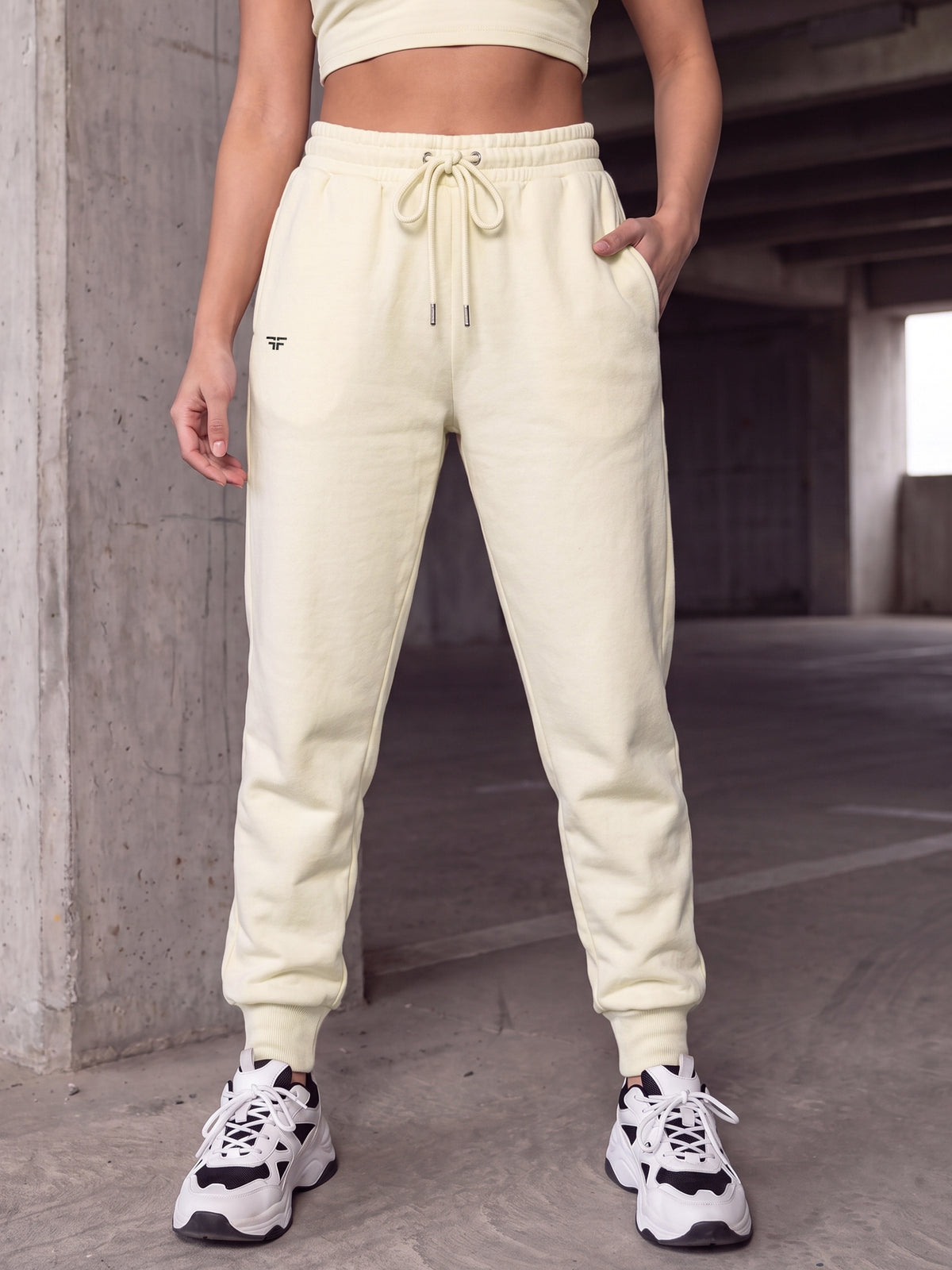 Cream Fleece Joggers