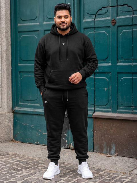 || BLACK THERMAL CO-ORD SET (HOODIE AND JOGGER COMBO) ||
