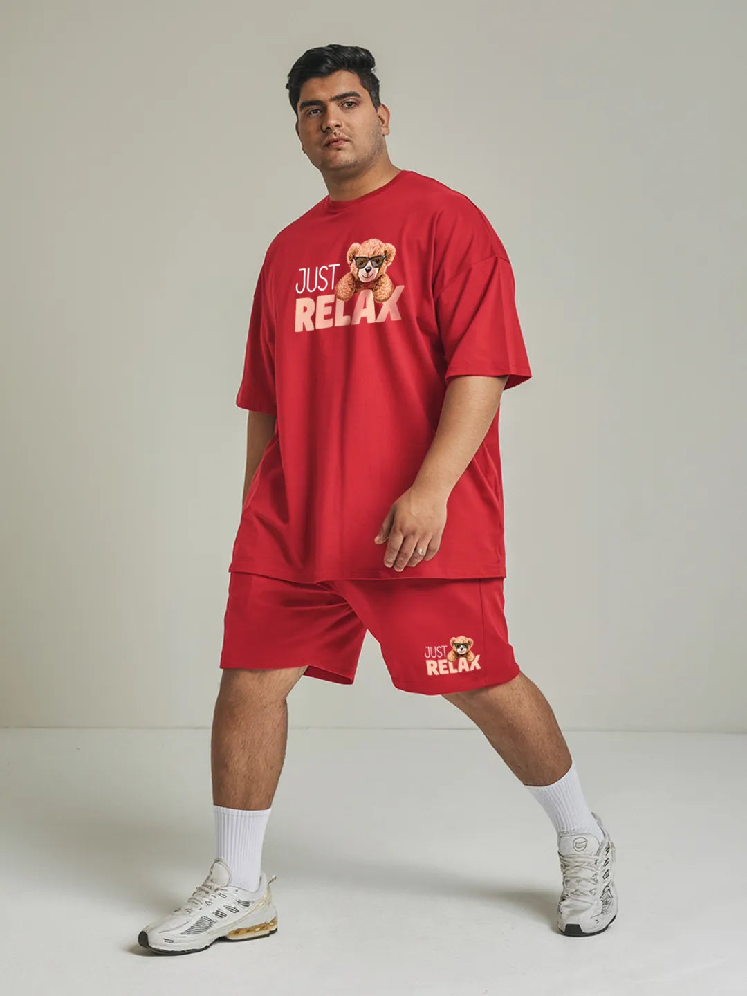 Just Relax Cotton Mens T Shirt and Shorts Combo Set