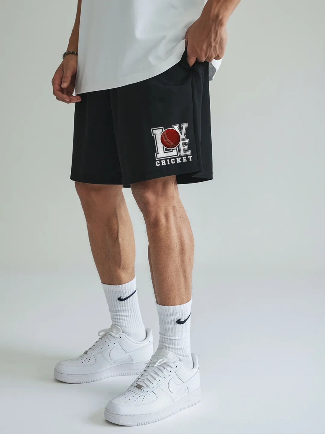 Love Cricket Cotton Mens Shorts