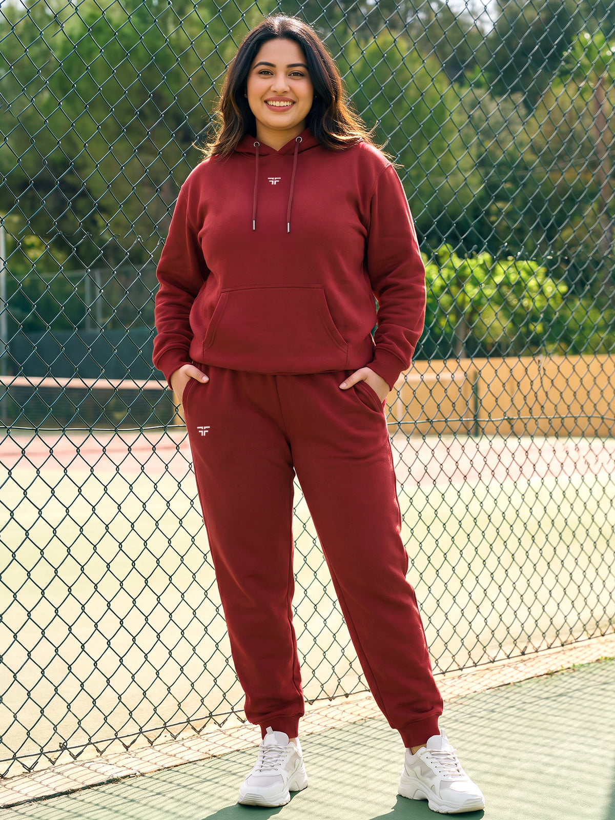 Red Thermal Co-ord Set (Hoodie and Jogger Combo)
