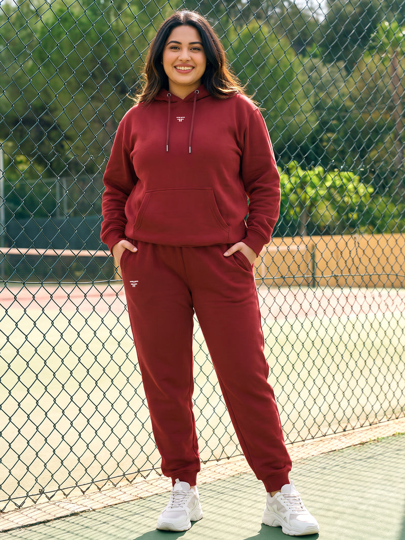 Red Thermal Co-ord Set (Hoodie and Jogger Combo)