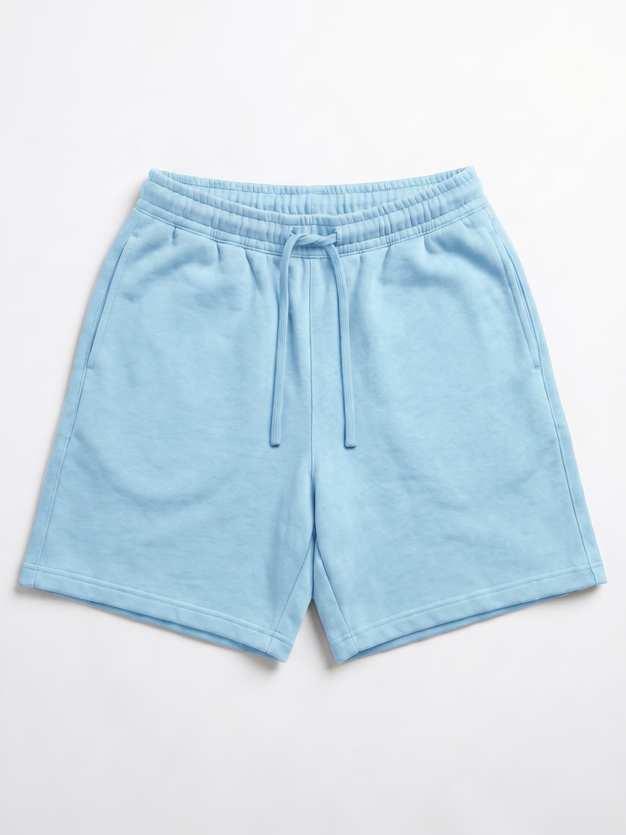 Light Blue Cotton Men's Shorts
