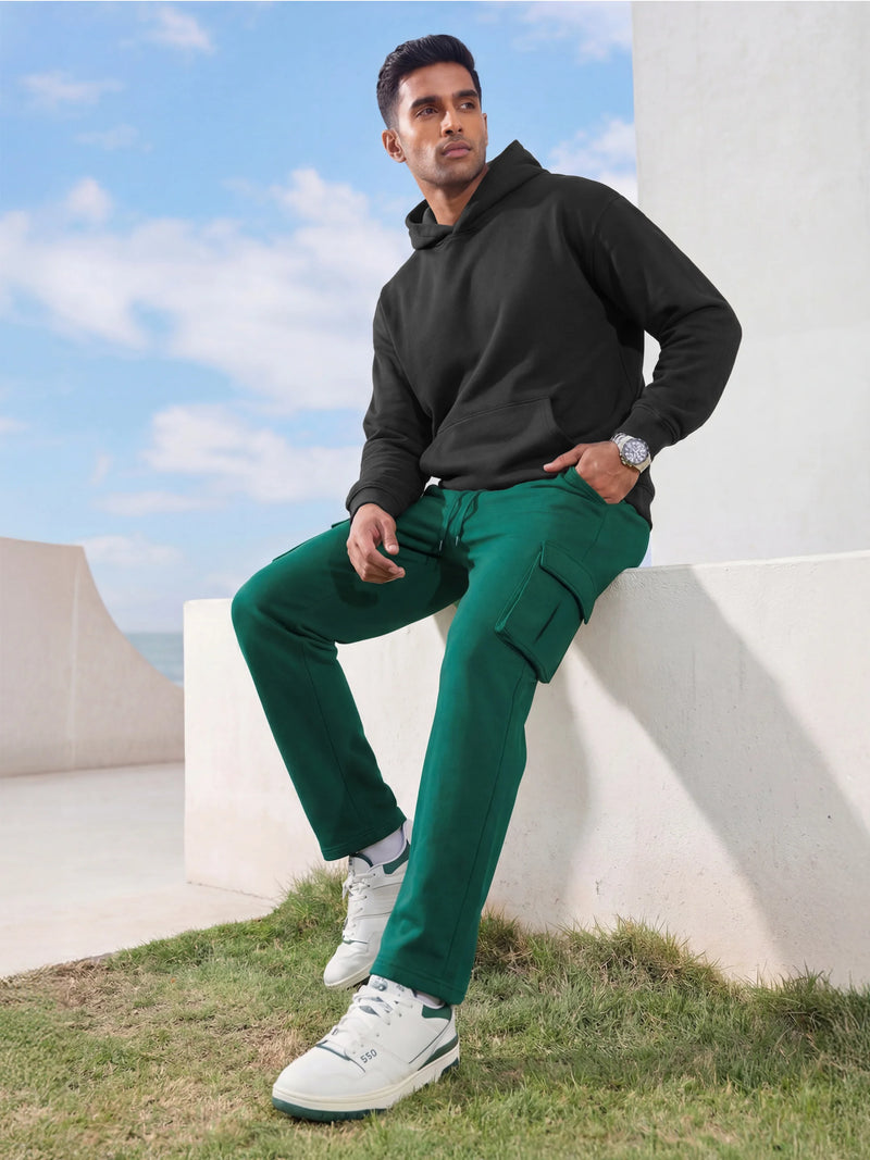 Forest Green Cargo Joggers w/ 4 Pockets