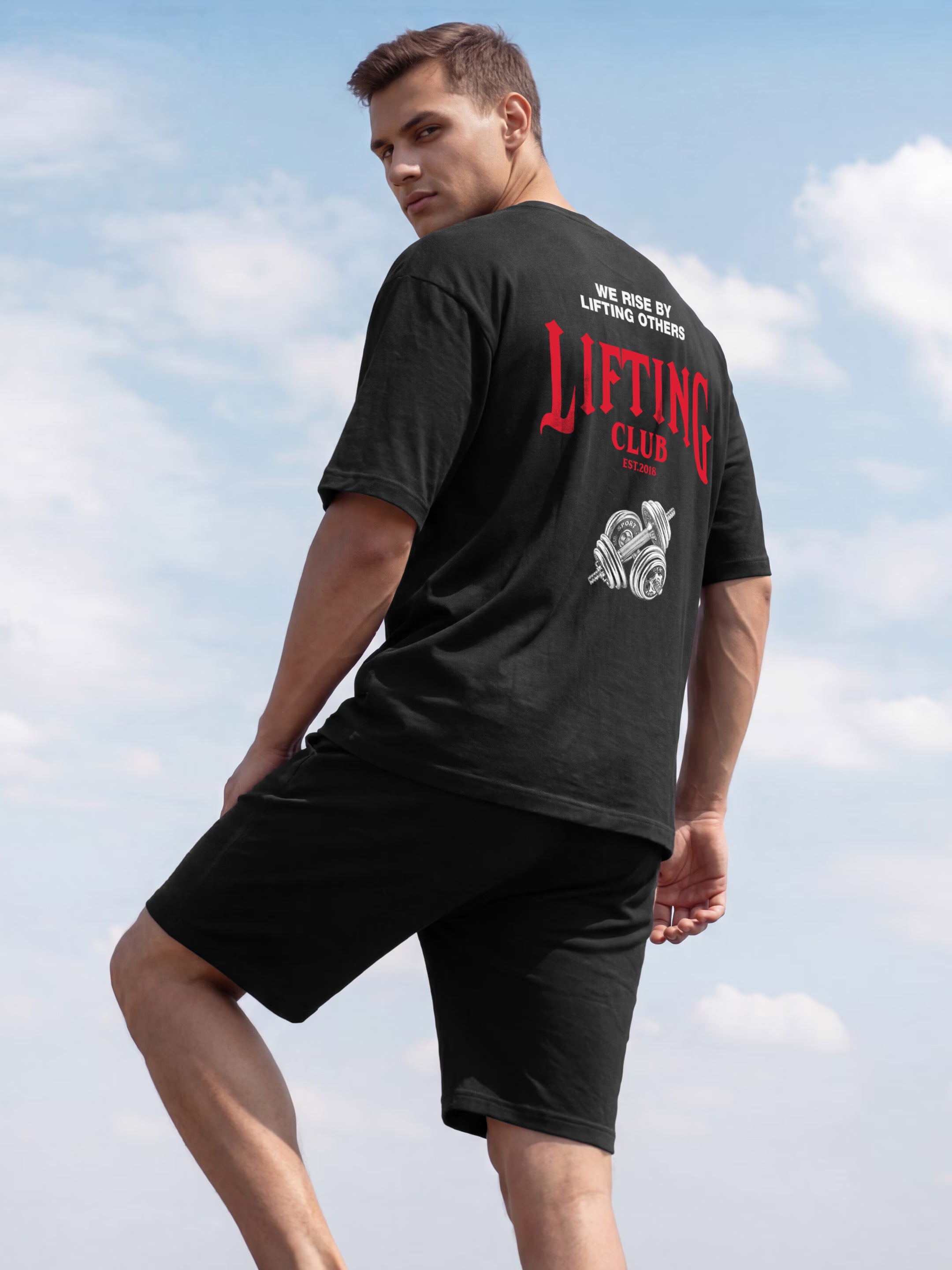 Lifting Club Cotton Men's Oversized T-Shirt