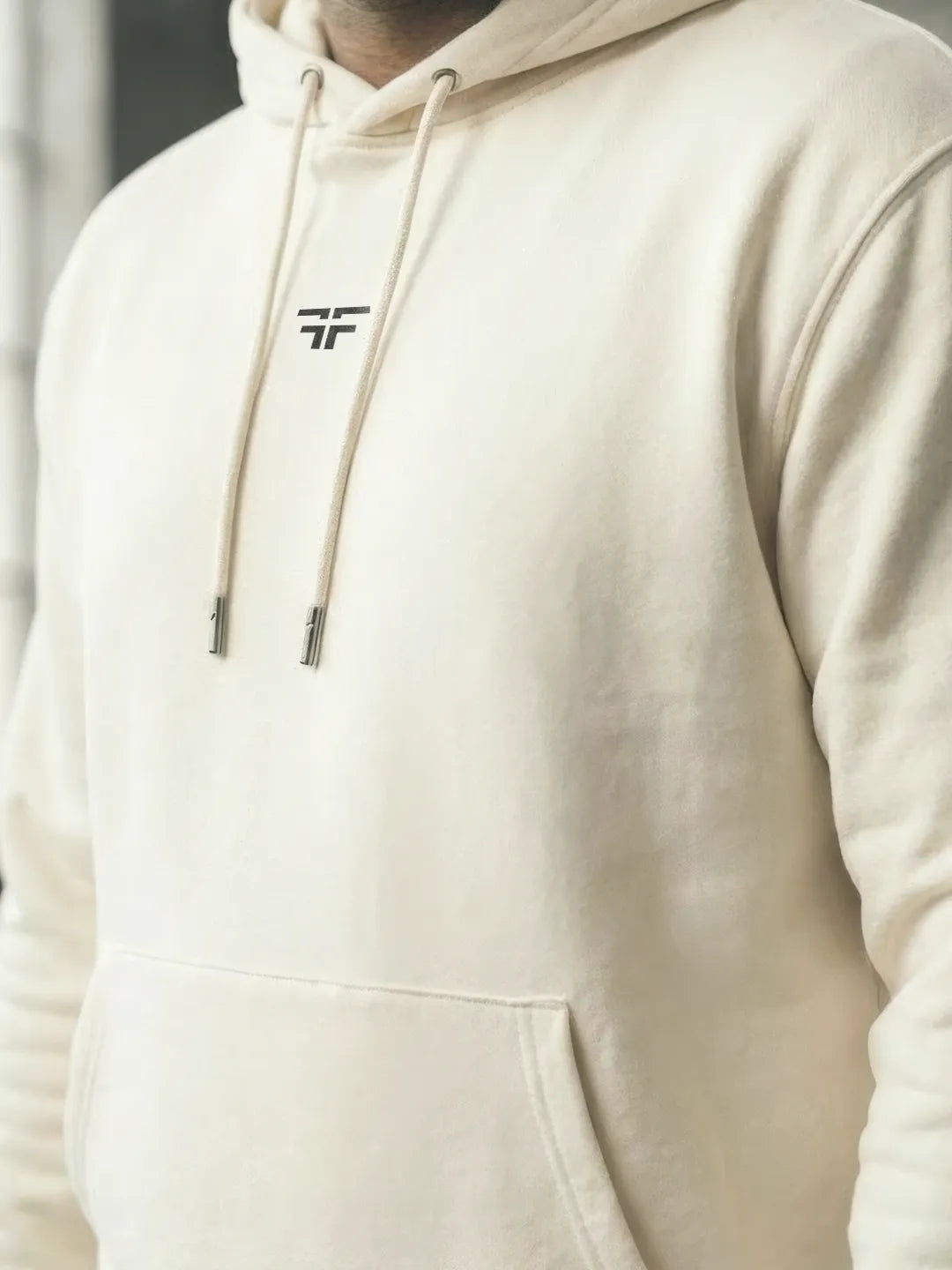 || OFF-WHITE STRAIGHT THERMAL CO-ORD SET (HOODIE & STRAIGHT FIT TRACKS COMBO) ||