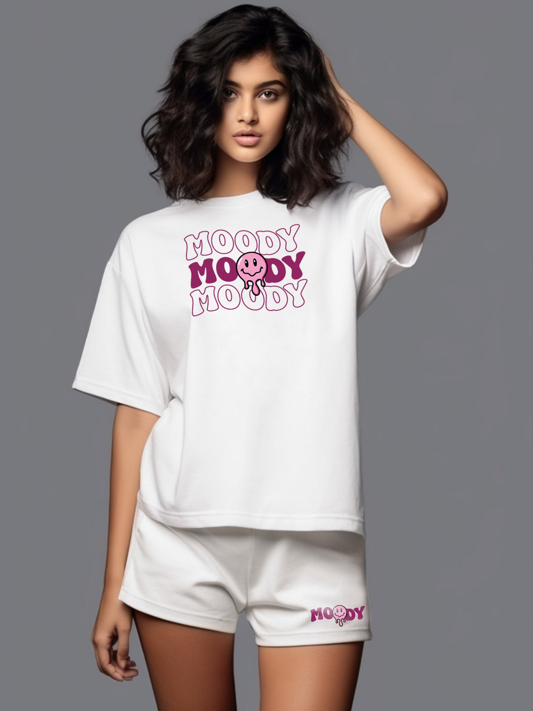 Moody Cotton Girls T Shirt and Short Set