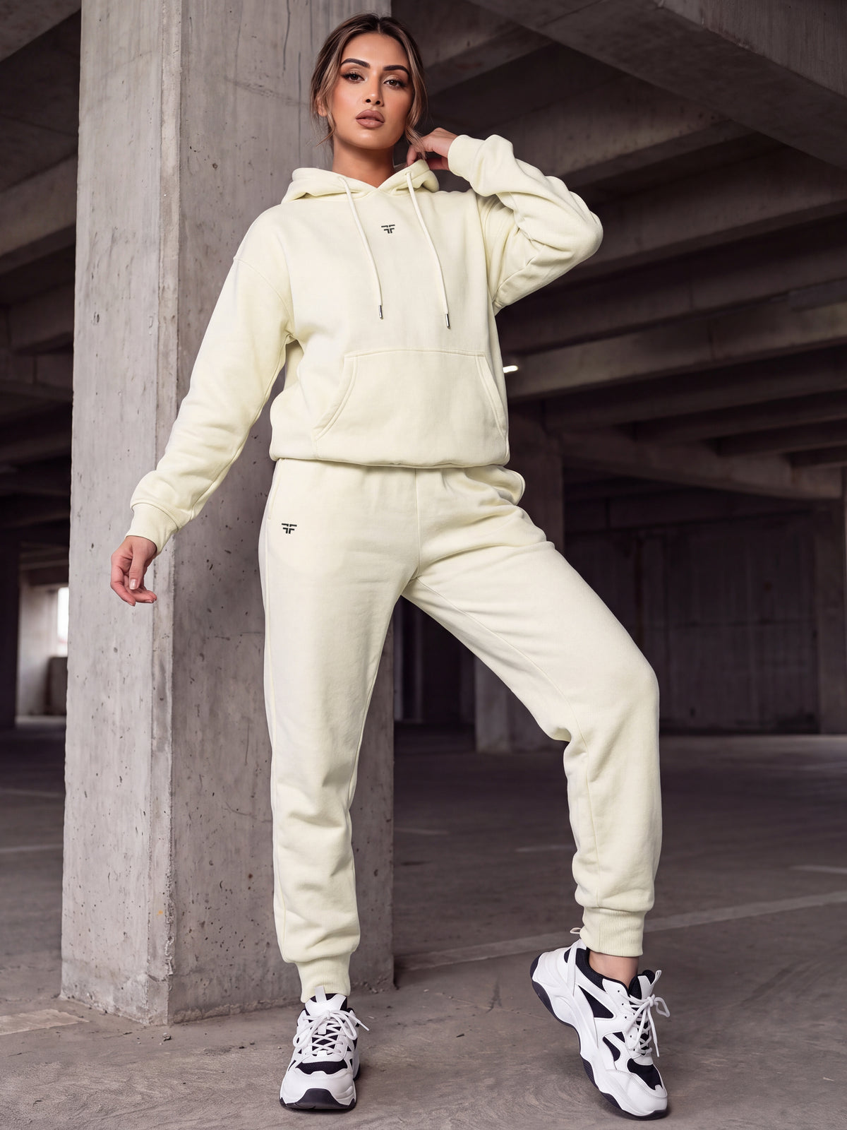 Cream Fleece Joggers