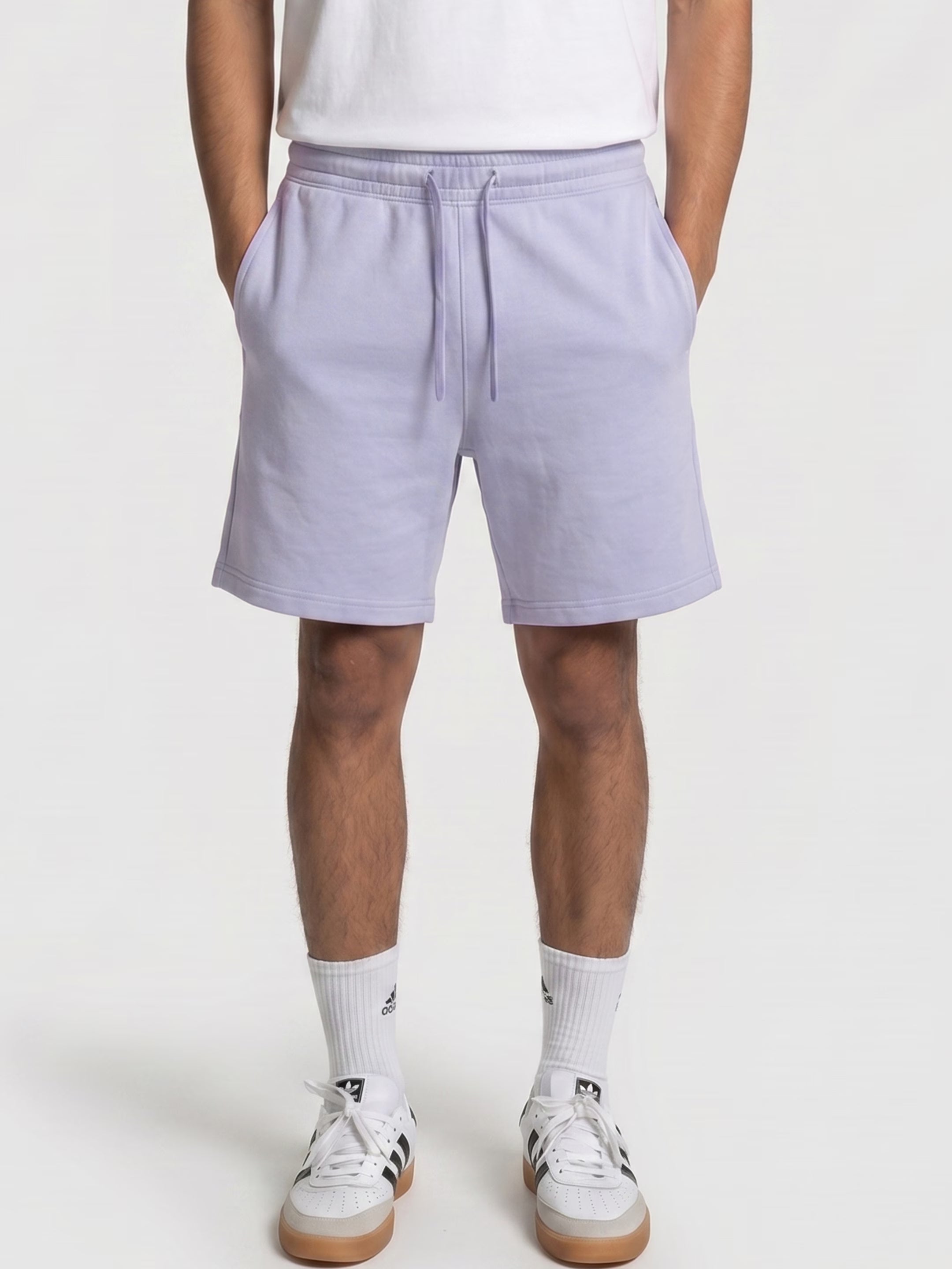Light Purple Cotton Men's Shorts