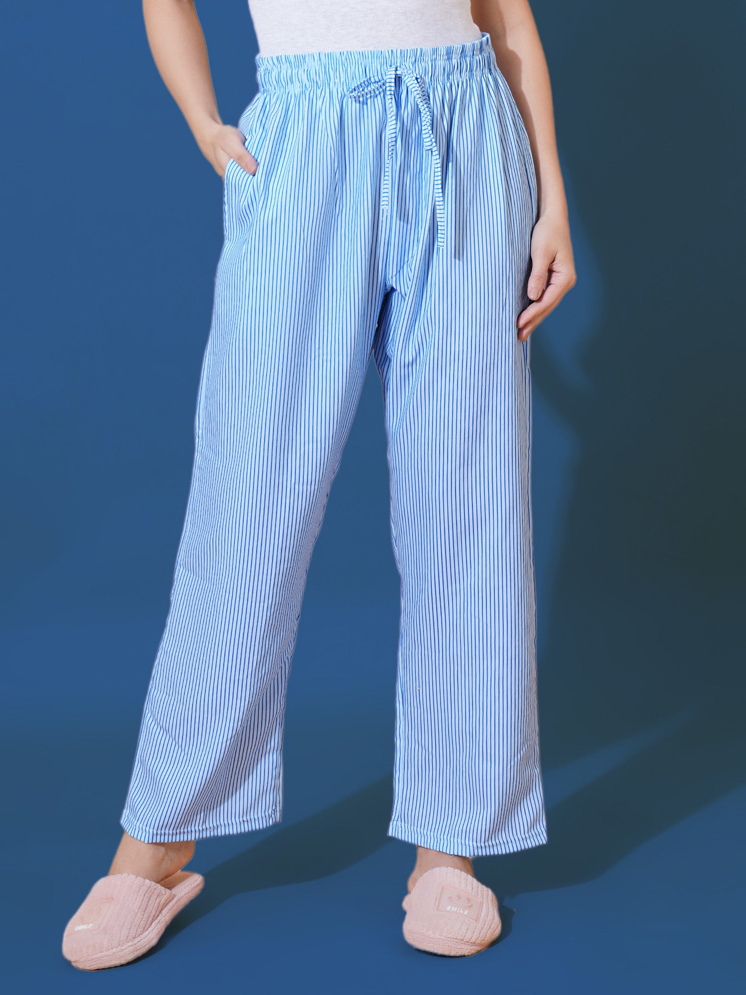 Ocean Blue Stripe Women's Pyjama