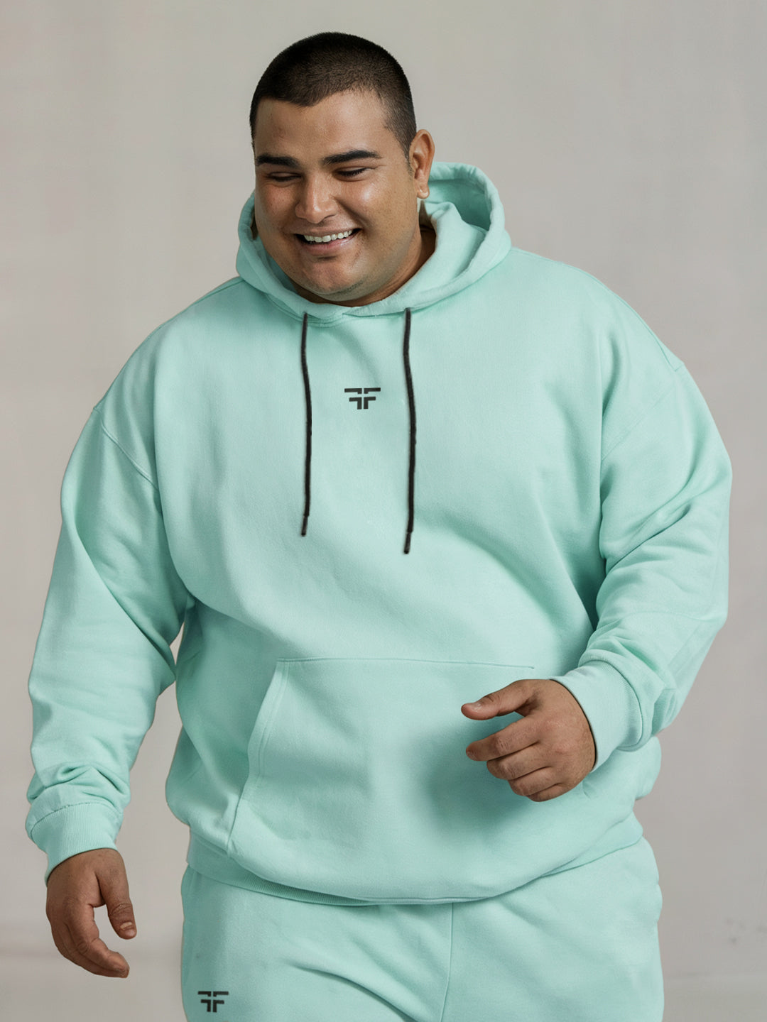|| MINT GREEN THERMAL CO-ORD SET (HOODIE AND JOGGER COMBO) ||