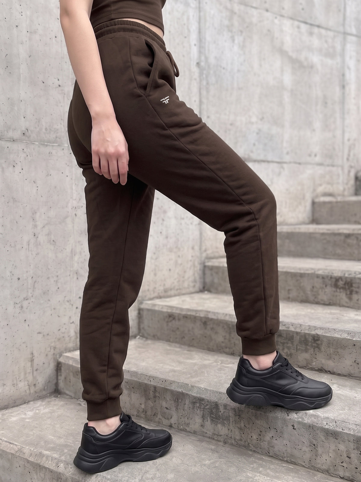 Brown Fleece Joggers