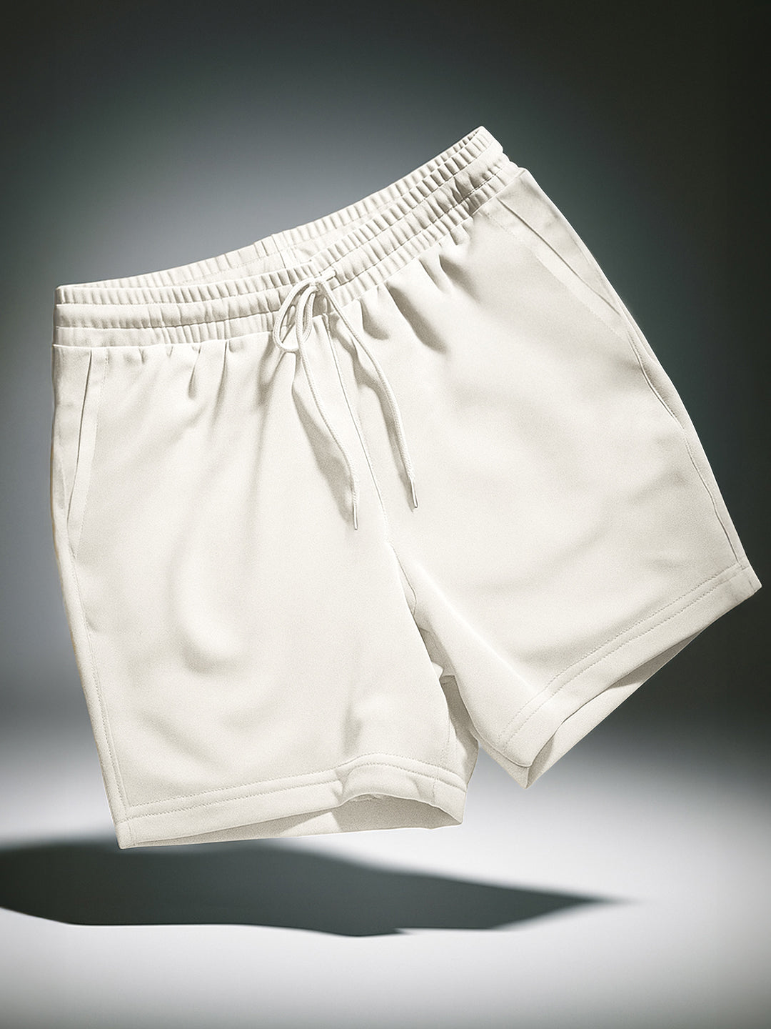 Off White Cotton Mens Shorts