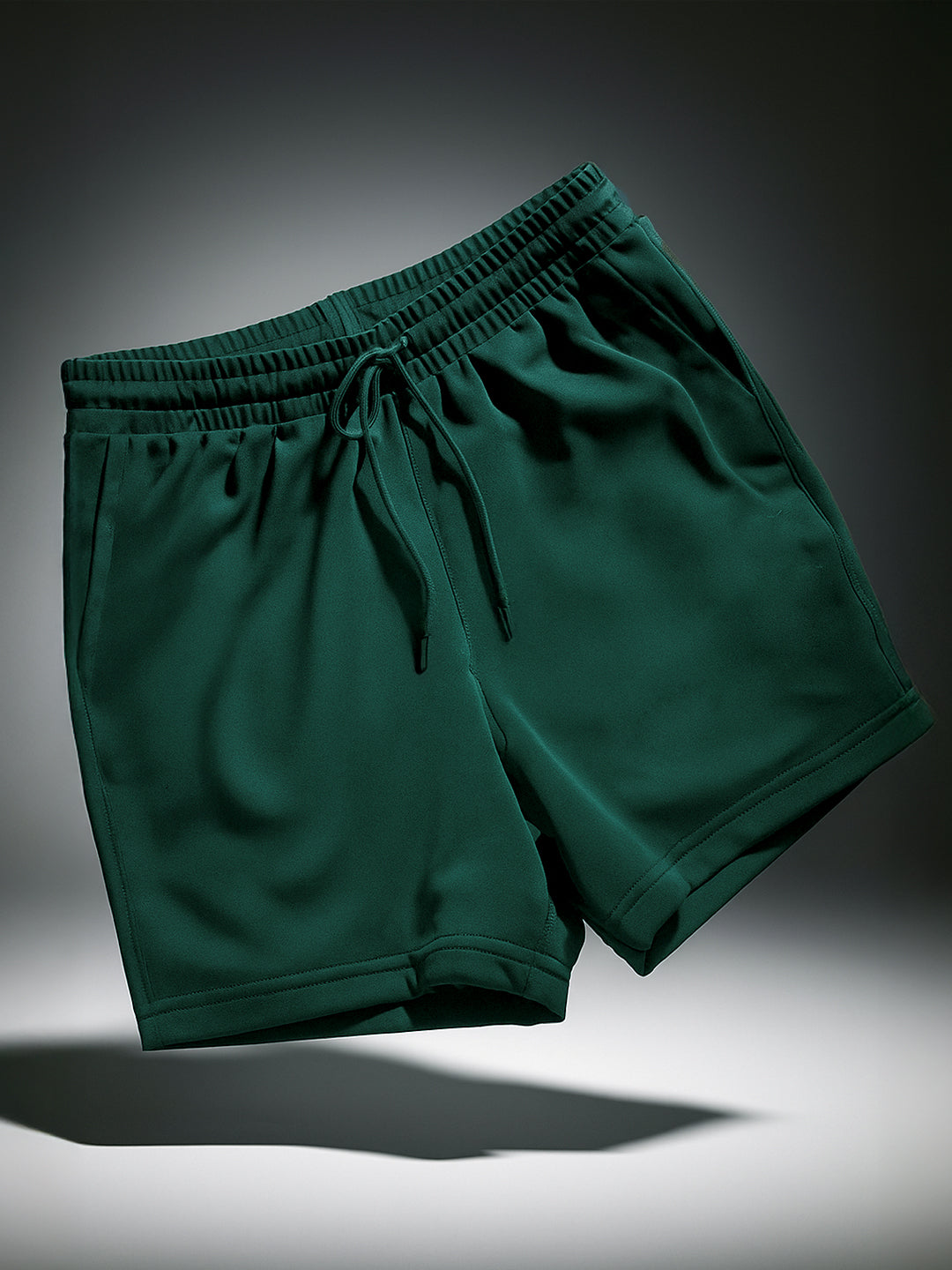 Green Cotton Mens Shorts