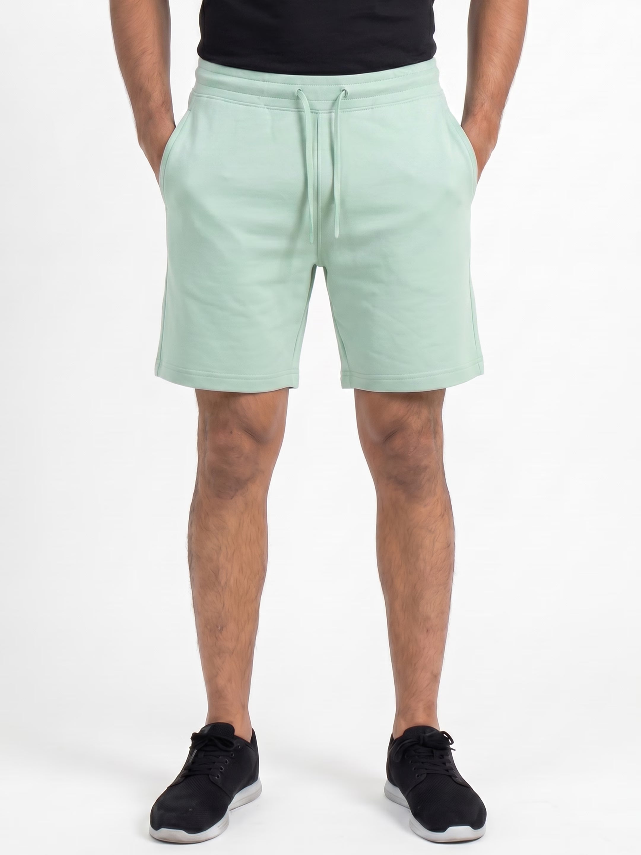Mint Green Cotton Men's Shorts