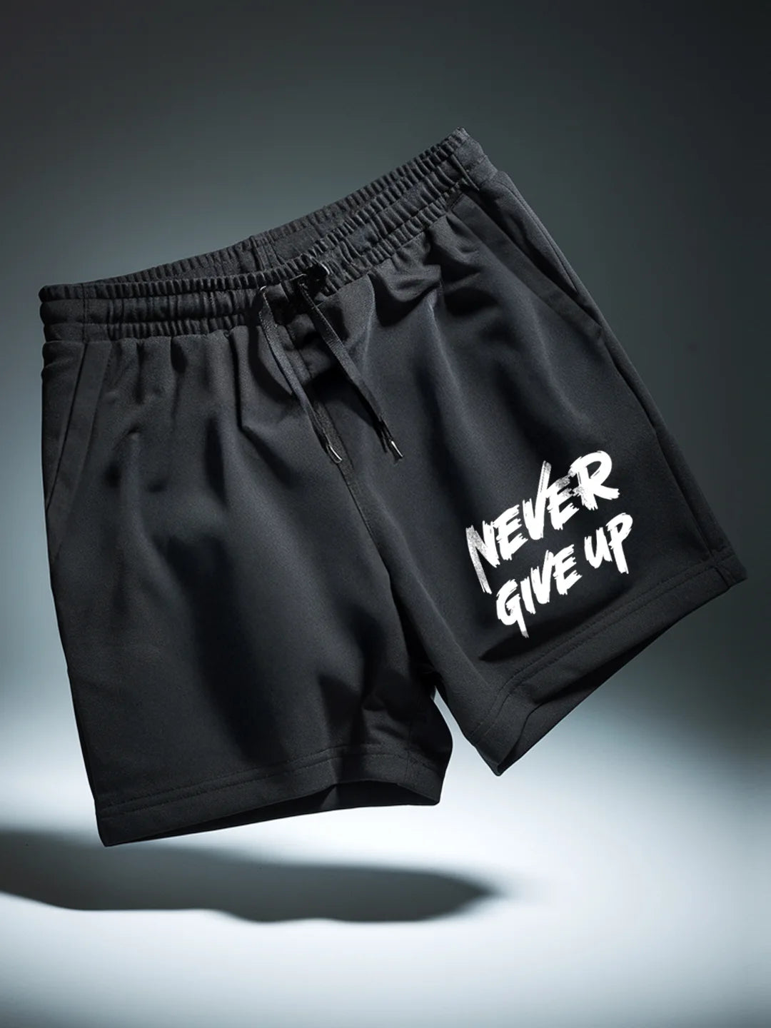 Never Give Up Cotton Mens Shorts