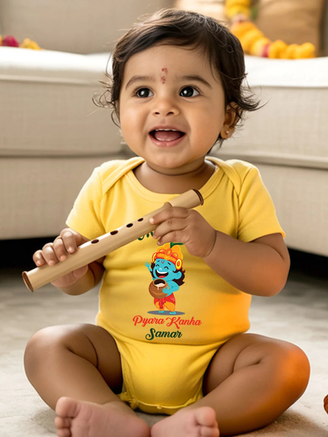 Maiya Ka Pyaara Kanha Baby Romper | Onesies w/ Custom Name