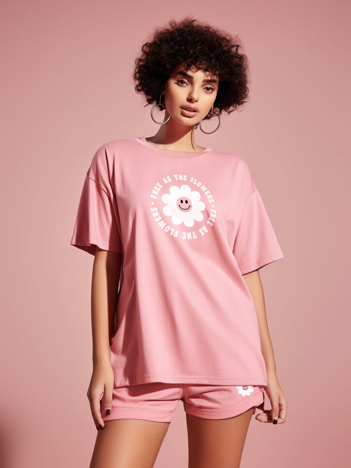 Free As Flower Cotton T shirt & short set