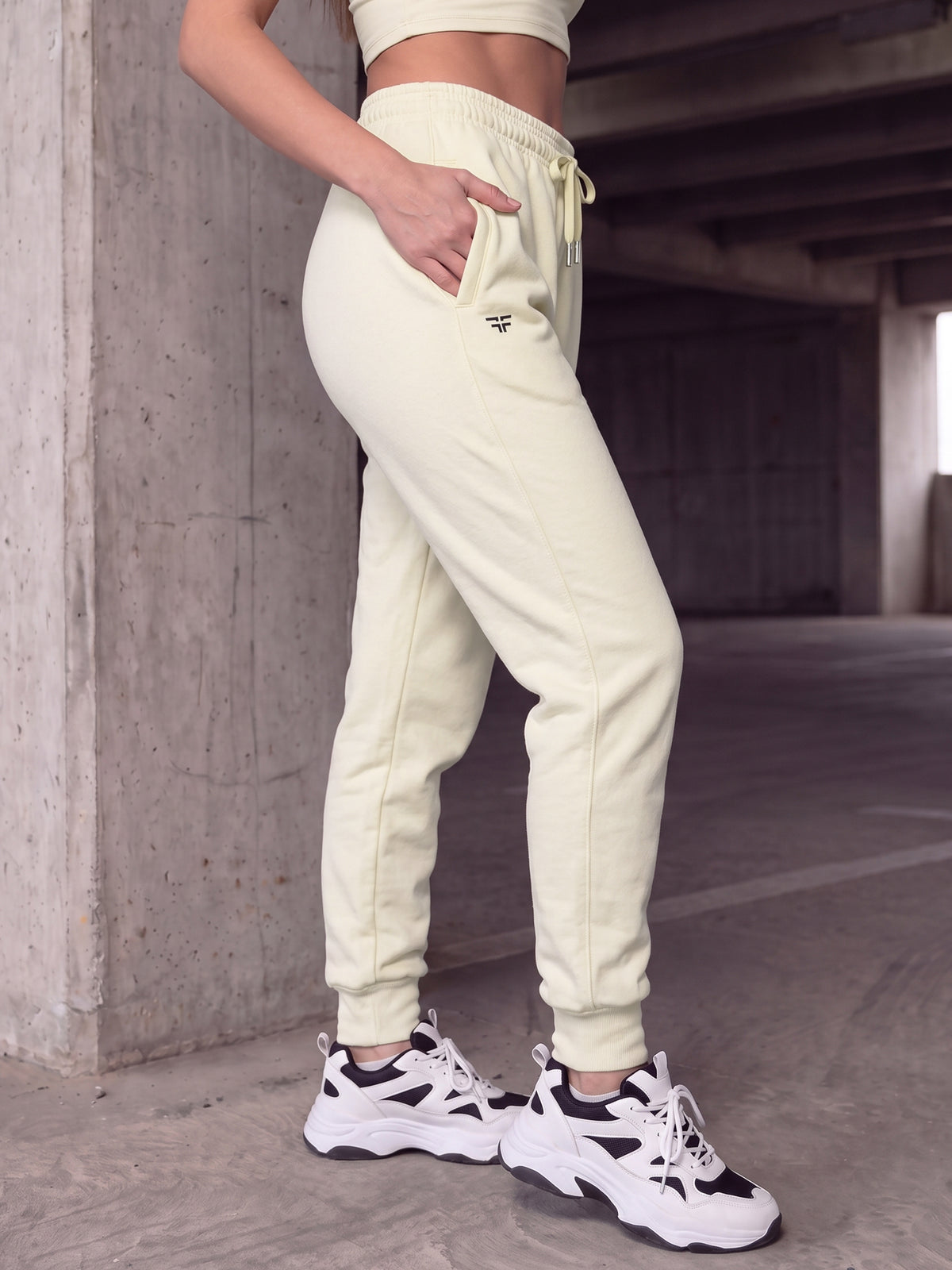 Cream Fleece Joggers