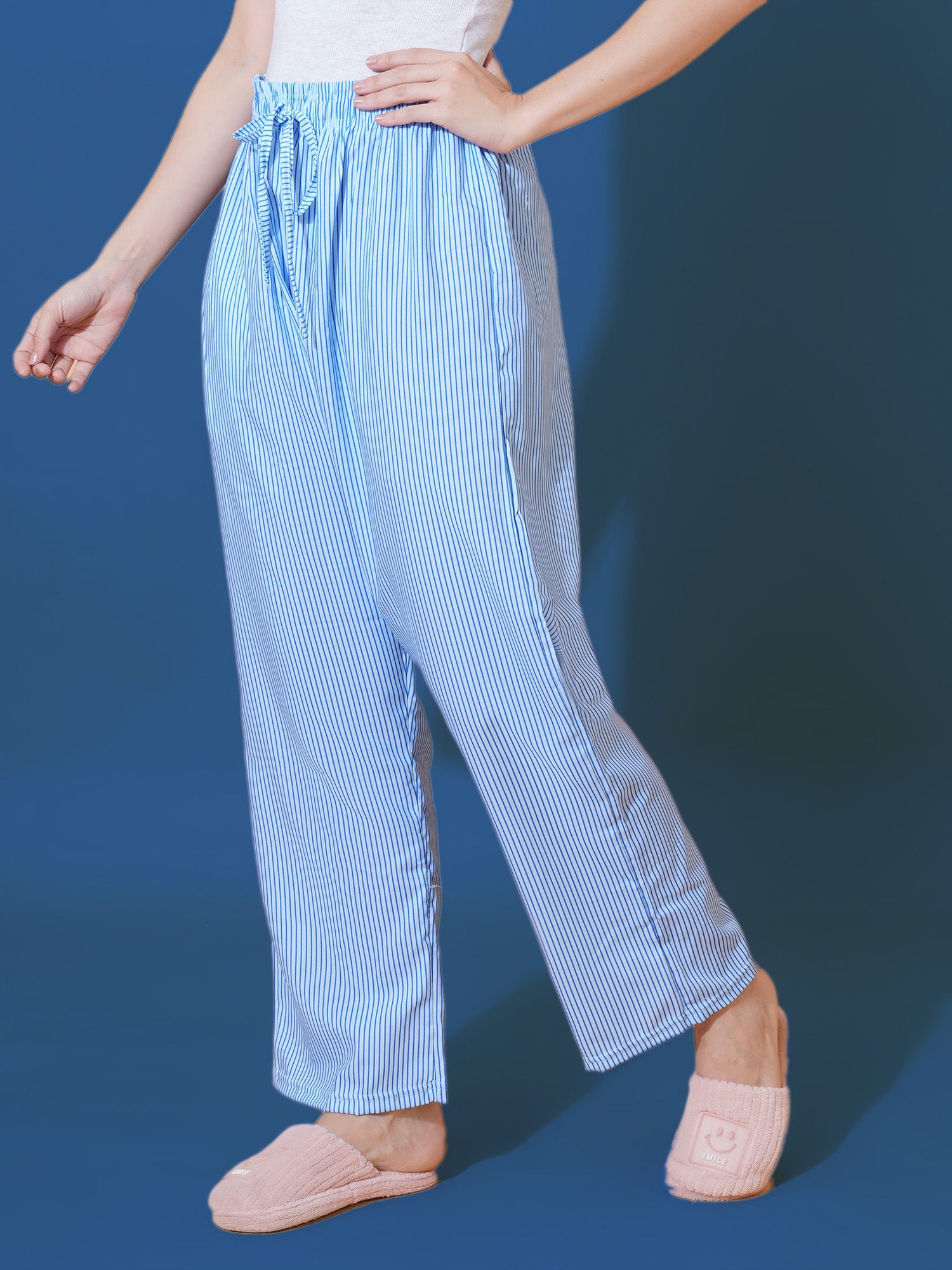 Ocean Blue Stripe Women's Pyjama
