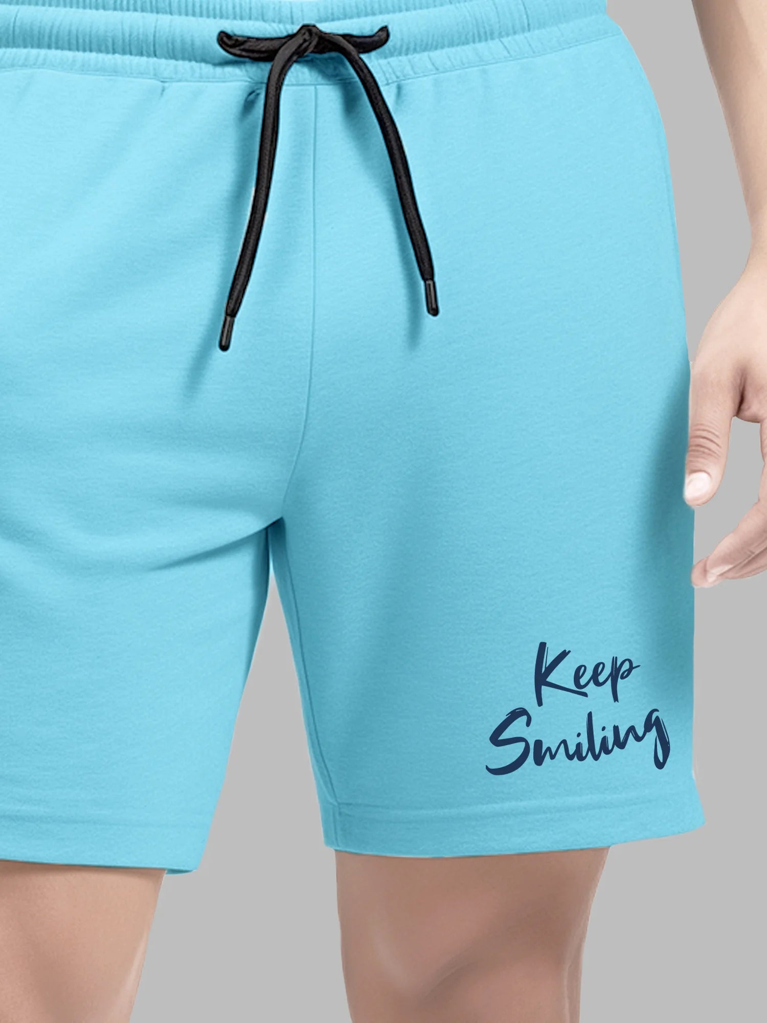 Smile Is The Best Cotton Mens T Shirt and Shorts Combo Set