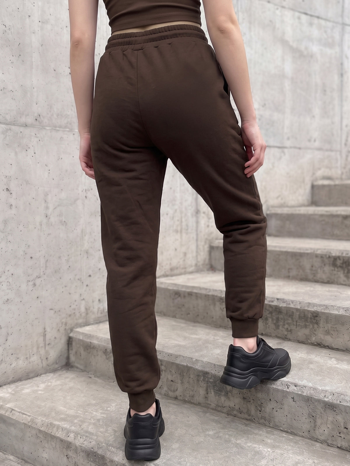 Brown Fleece Joggers