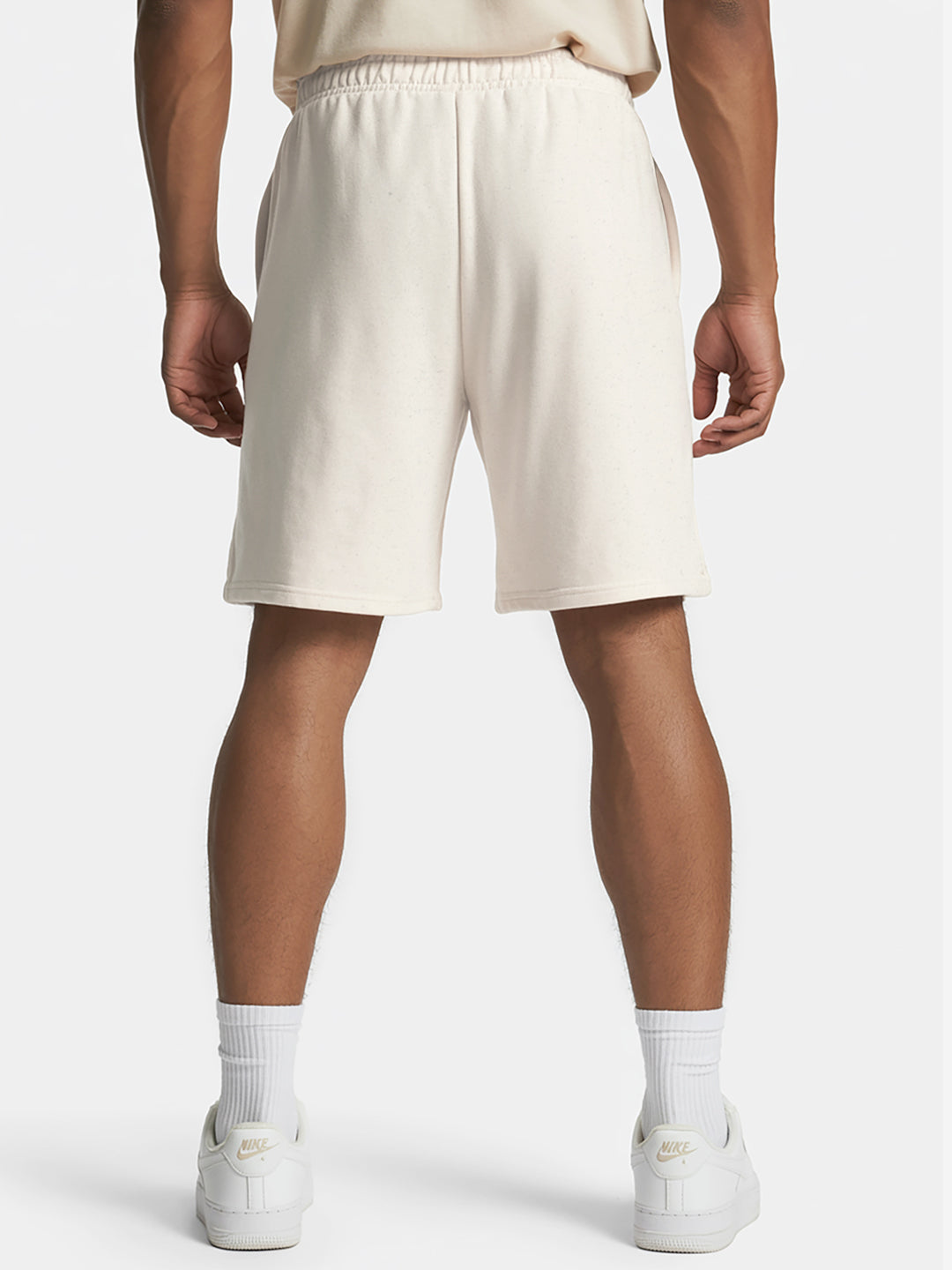 Off White Cotton Mens Shorts