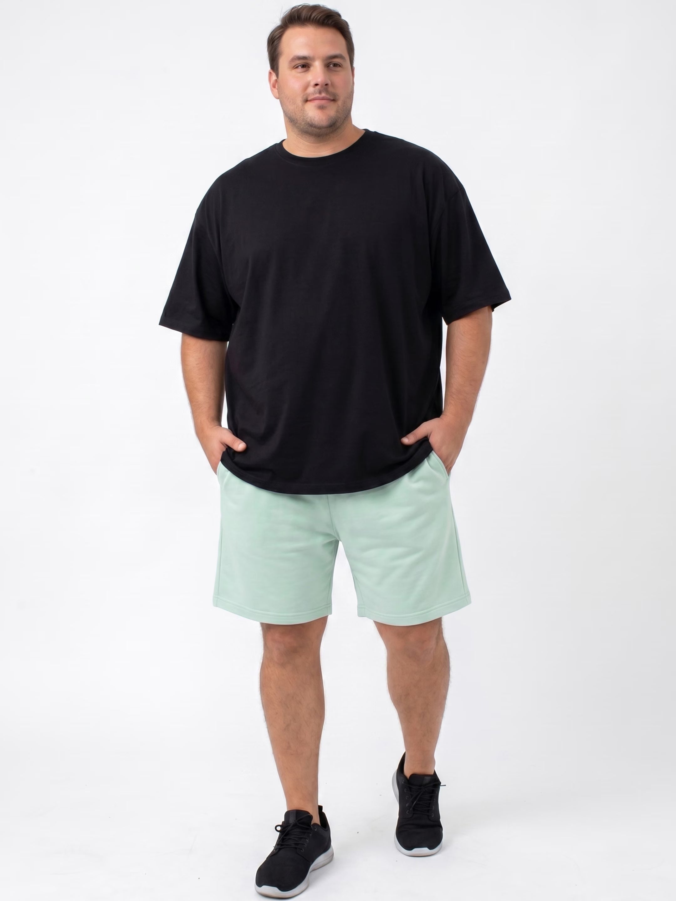 Mint Green Cotton Men's Shorts